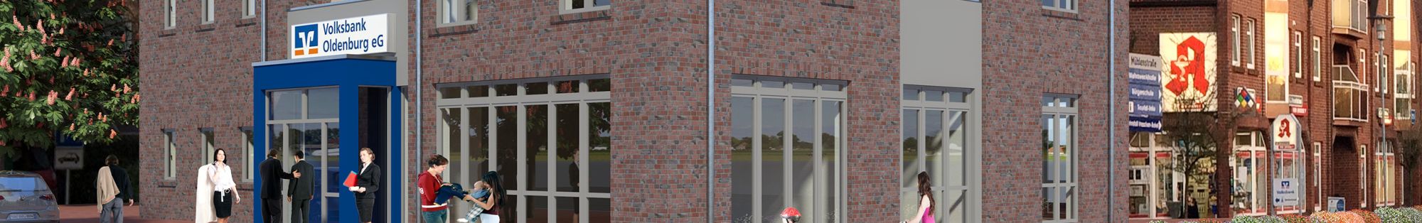 Volksbank 3D Visualisierung Wilksen Baubüro