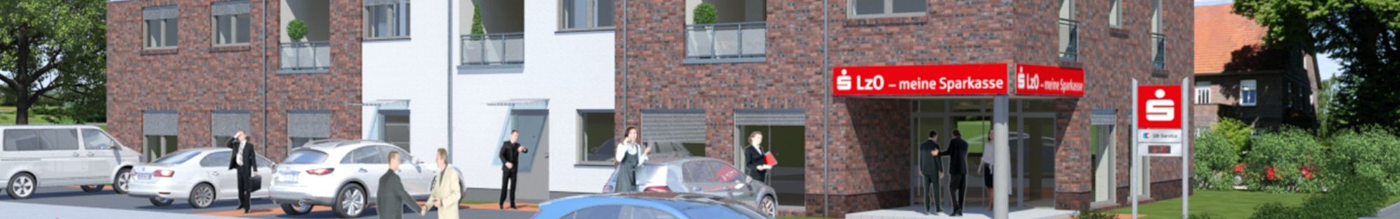 Sparkasse 3D Visualisierung Wilksen Baubüro