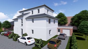 Mehrfamilienhaus mit 5 Wohneinheiten in Bloherfelde, erstellt vom Architektur-Planungsbüro Baubüro Wilksen, spezialist für Hausbau, Neubau, Umbau, Sanierung, Ladenbau und 3D Visualisierung 